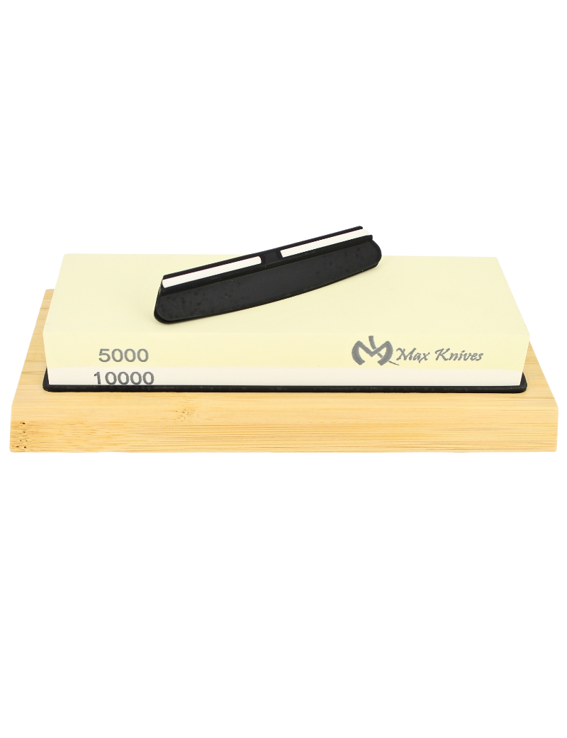MAXKNIVES - MK1709 - Pierre d'affûtage sur support + guide d'affûtage